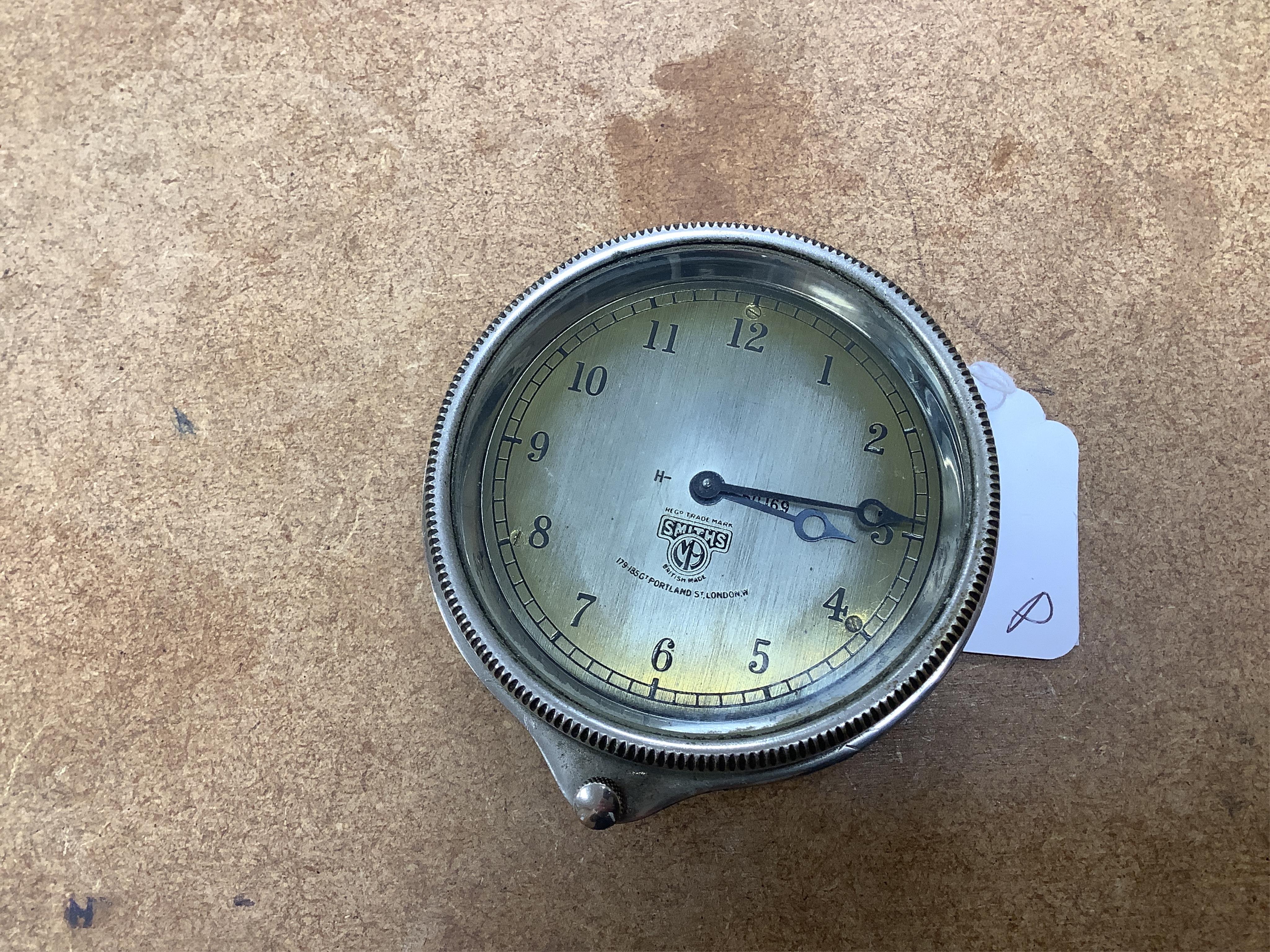 A Smiths car timepiece, dial 8.5cm. Condition - fair